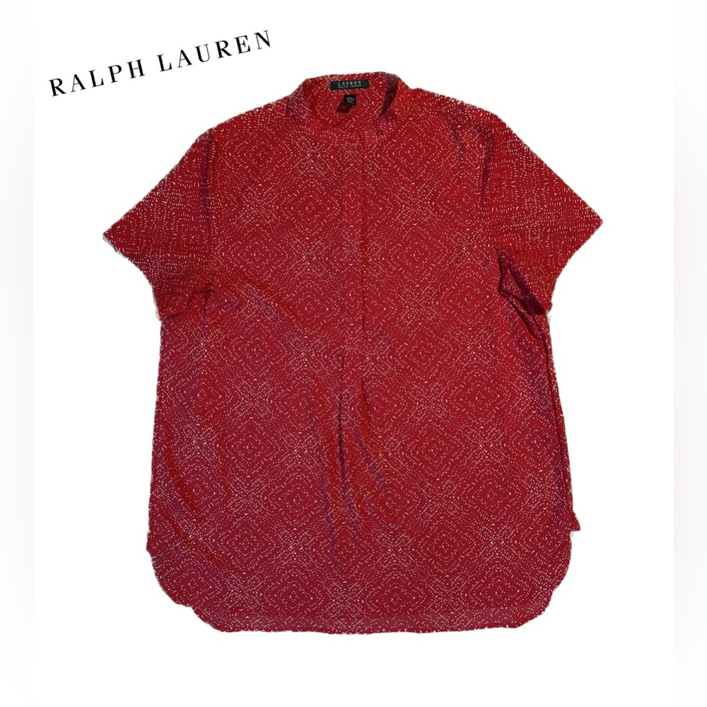 Lauren Ralph Lauren Women Tunic Red Printed /oversized